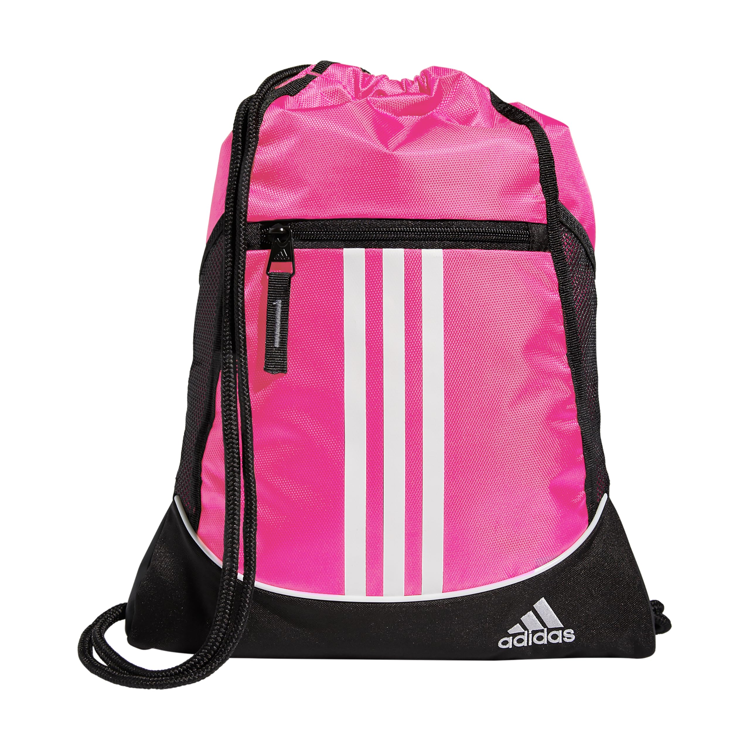 adidas Alliance Sackpack, Drawstring Backpack, Lightweight Small Gym Bag for Women and Men, Black, One Size